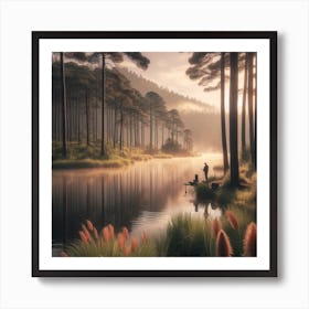 Sunrise In The Forest 3 Art Print