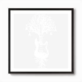 Nature Guitar White Tree Music Banksy Art Art Print