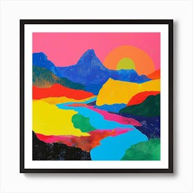 Colourful Abstract Chitwan National Park Nepal 4 Art Print