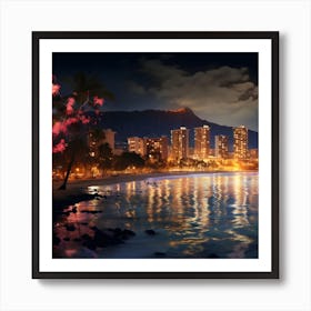 Hawaii At Night Art Print