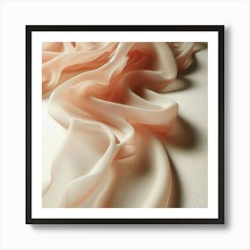 Peach Silk Scarf Art Print