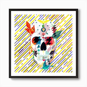 Abstract Skull Art Print