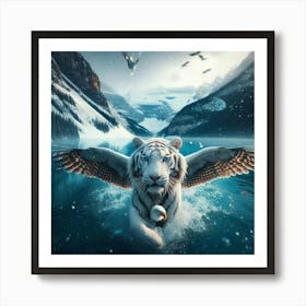 White Tiger 3 Art Print