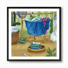 Laundry Day Art Print Laundry Basket 11 Art Print