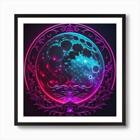 Radiant Lunar Glow 1 Art Print