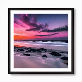 Sunset At The Beach 564 Art Print