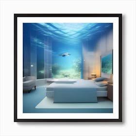 Underwater Bedroom Art Print