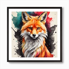 Fox Painting Art Print