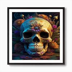 Day of the Dead Skull 1 Art Print