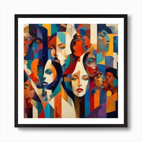 Leonardo Diffusion Xl Diversity Of People In On Frame Abstract 01 Copy 3903x3903 Art Print