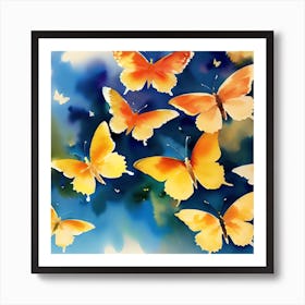 Butterflies In The Sky 1 Art Print