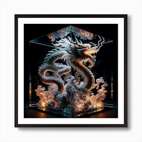 Dragon In A Cube Art Print