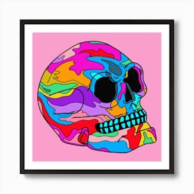 Painted Skull Art Print