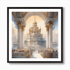 architecteur Color harmony Heaven Watercolor 3 Art Print