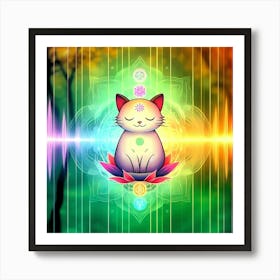 Feline Cat Creative Artwork Illustration 89 Art Print