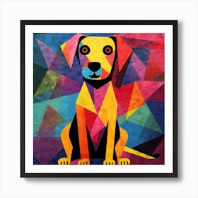 Geometric Dog Art Print