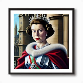Elizabeth II Ceremonial Portrait Art Print