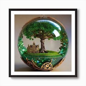 Miniature Garden In A Glass Ball Art Print