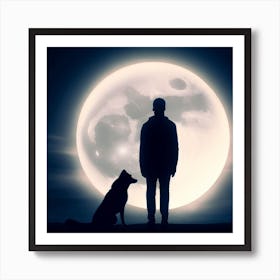 Full Moon Silhouette Art Print