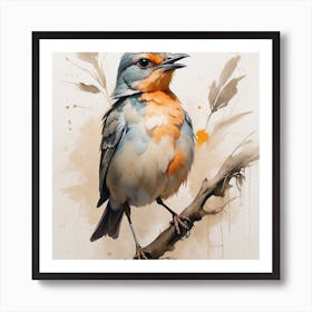 Bird On A Branch Art Print