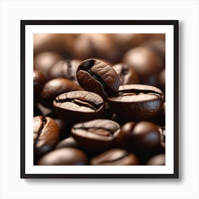 Close Up Of Coffee Beans 1 Art Print