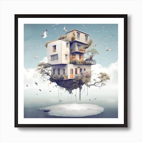 House In The Sky Art Print