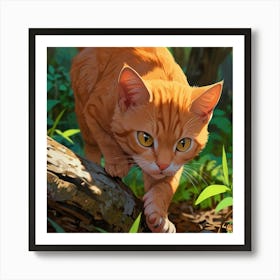 Orange Tabby Cat art Art Print