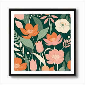 Floral Pattern 41 Art Print