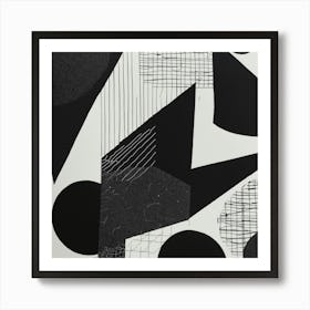 Abstract Black And White Painting Art Print