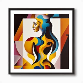 Her in abstract 4 Art Print