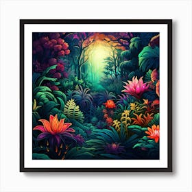 Jungle At Night Art Print