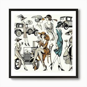 Deco Women 3 Art Print