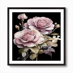 Pink Roses Art Print