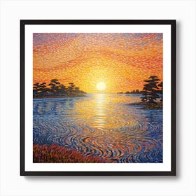 Sunset Over The Water 5 Poster