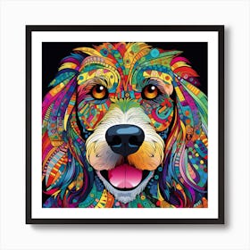 Psychedelic Dog 2 Art Print