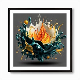 Fire And Water Art Print