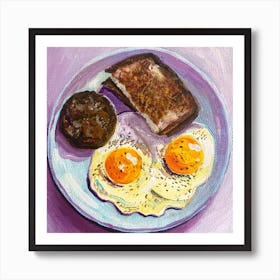 Breakfast Square Art Print