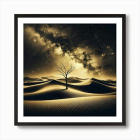 Lone Tree In The Desert 7 Art Print