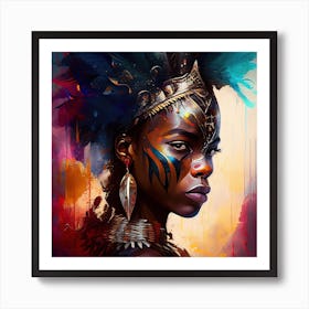 Powerful African Warrior Woman  #4 Art Print