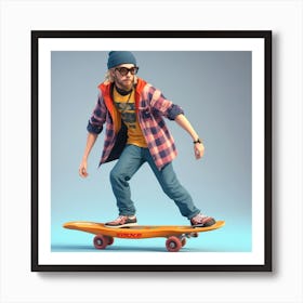 Skateboarder Art Print