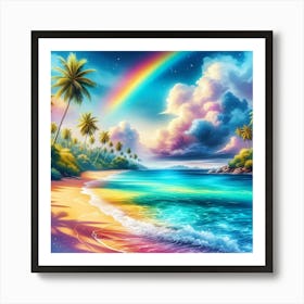 Rainbow Beach Art Print