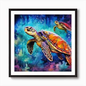 Sea Turtles 4 Art Print