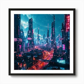 Futuristic City Art Print