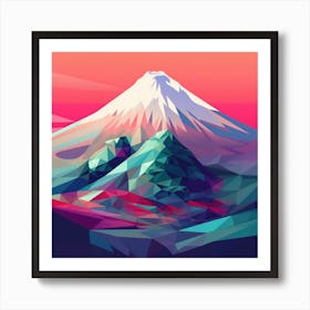 Abstract Mountain Landscape Art Print