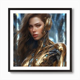 Robot Warrior Girl Art Print