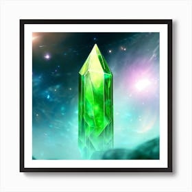 Green Crystal Art Print