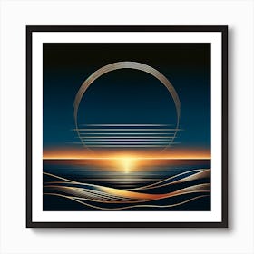 Sunset In The Sea Art Print