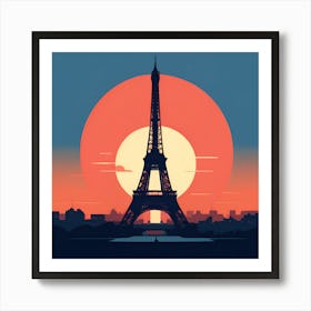 Paris Sunset  Art Print