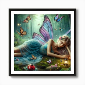 Fairy In The Forest 47 Art Print