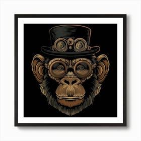 Steampunk Monkey 30 Art Print